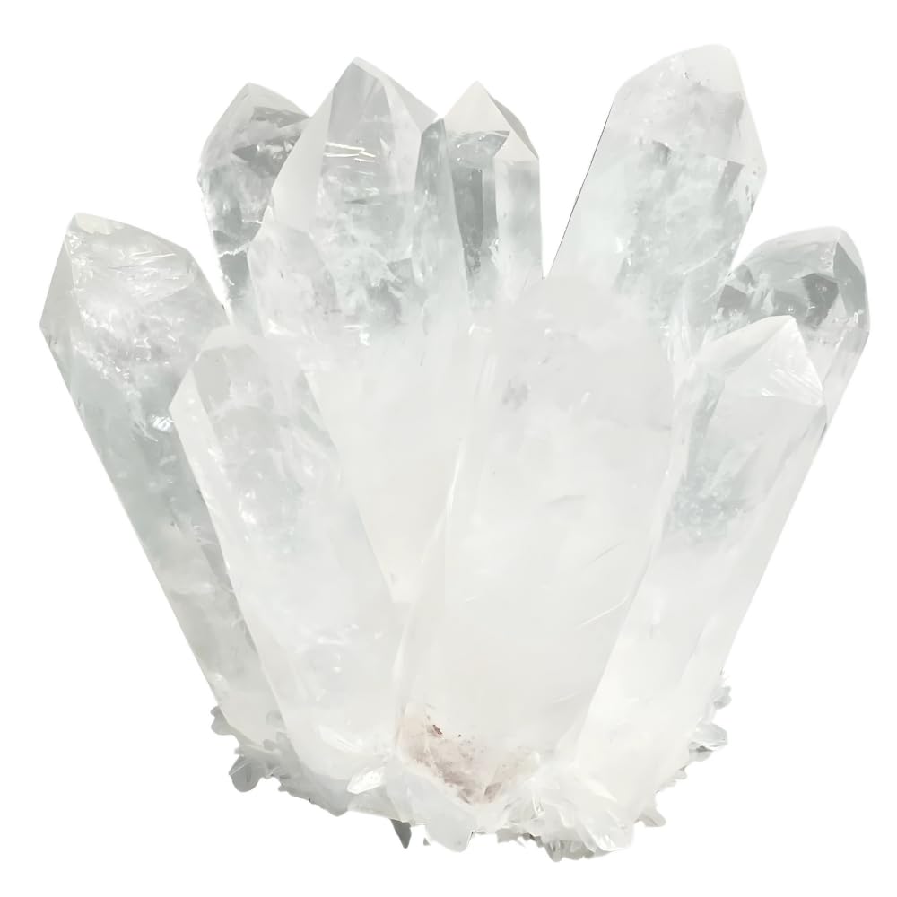 Crystal Cluster Purification Power Stone Gemstone Ornament Crystal Good Luck Goods Evil Spirit Amulet Amulet Amulet Entrance Interior White Crystal (L