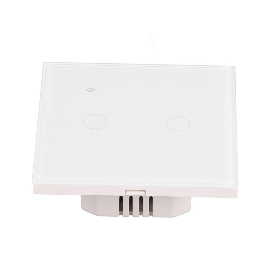 Smart Switch Multiple Users Voice Remote Control 2 Gang Wifi Single Control Switch White AC110‑240V