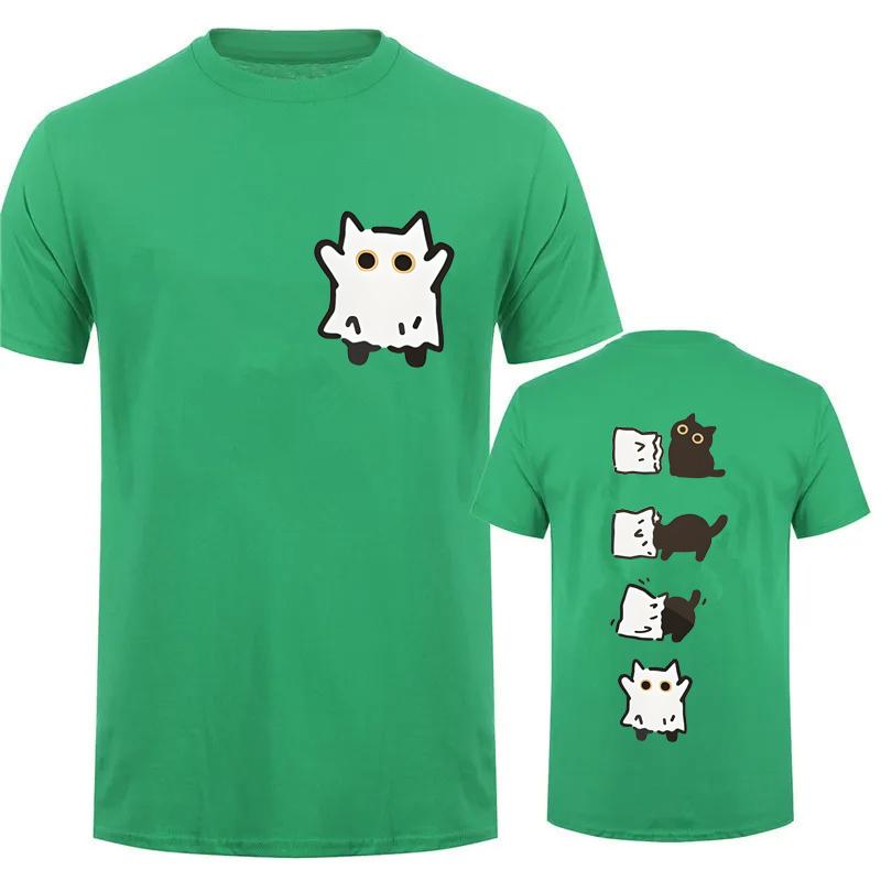 Summer T-shirts Streetwear Boo Black Cat Graphics Printed Tees for Women Men Clothing Horror Spooky Season Tops T Shirt Unisex
