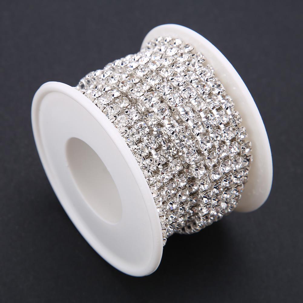 SS16 5yardCelsiusroll   Rhinestone Chain   Fashion Close Cup Chain Golden Apparel Accessories