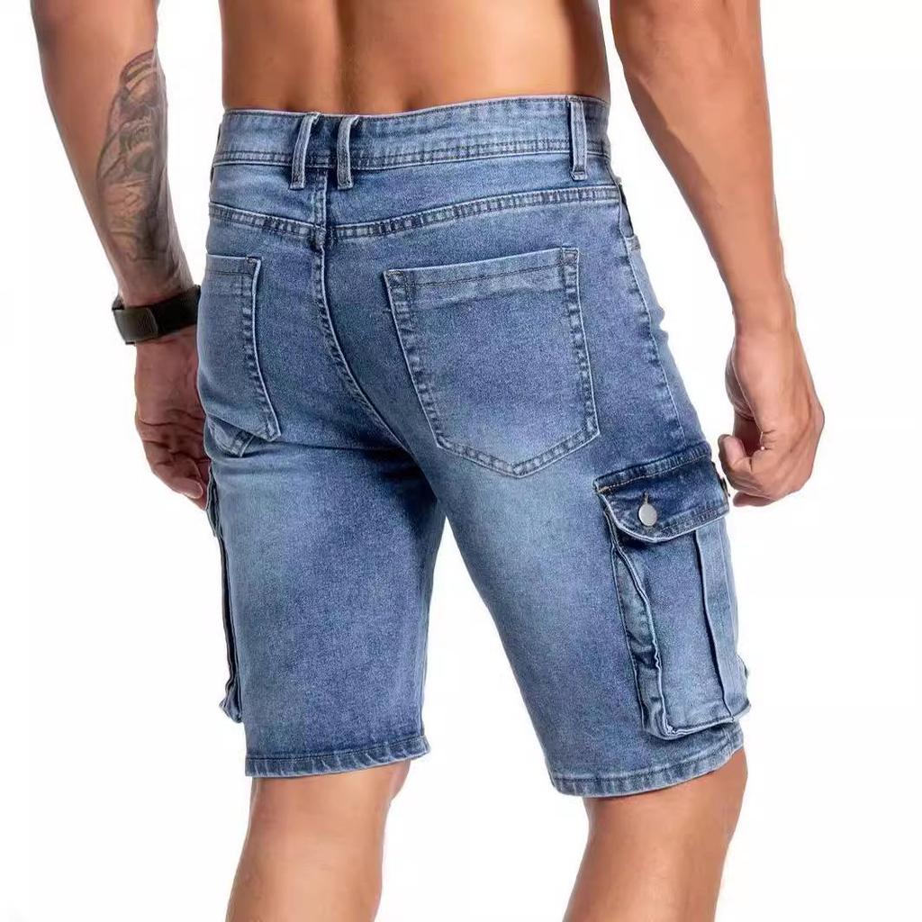 Men's Style Multi-Pocket Stretch Denim Shorts