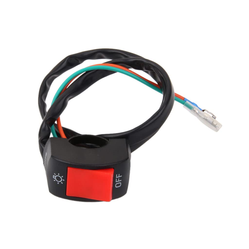 [Generisches Produkt] Lenker DC Elektrisches System Schwarz Motorrad Nebelscheinwerferschalter 7/8
