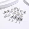 Small and fresh, stainless steel pearl stud earrings, simple Korean version of temperament earrings, versatile earrings