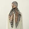 Leopard Printed Satin Silk Hat Caps Woman Muslim Hijab Hat Lady Fashion Instant Scarf Islamic Turban Bandana Foulard Headband