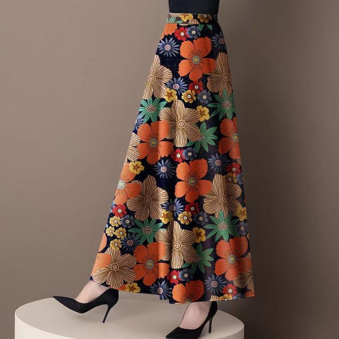 Women's Summer A-line Printed Skirt - Slimming & Belly-Covering Fashion