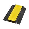 Cable Protector Ramp, 9,979 Kg/axle Capacity, 2 Channel Heavy Duty Rubber Cord Hose Wire Cover, 100 X 75 Mm Channel, Traffic Speed Bump with Flip-Open