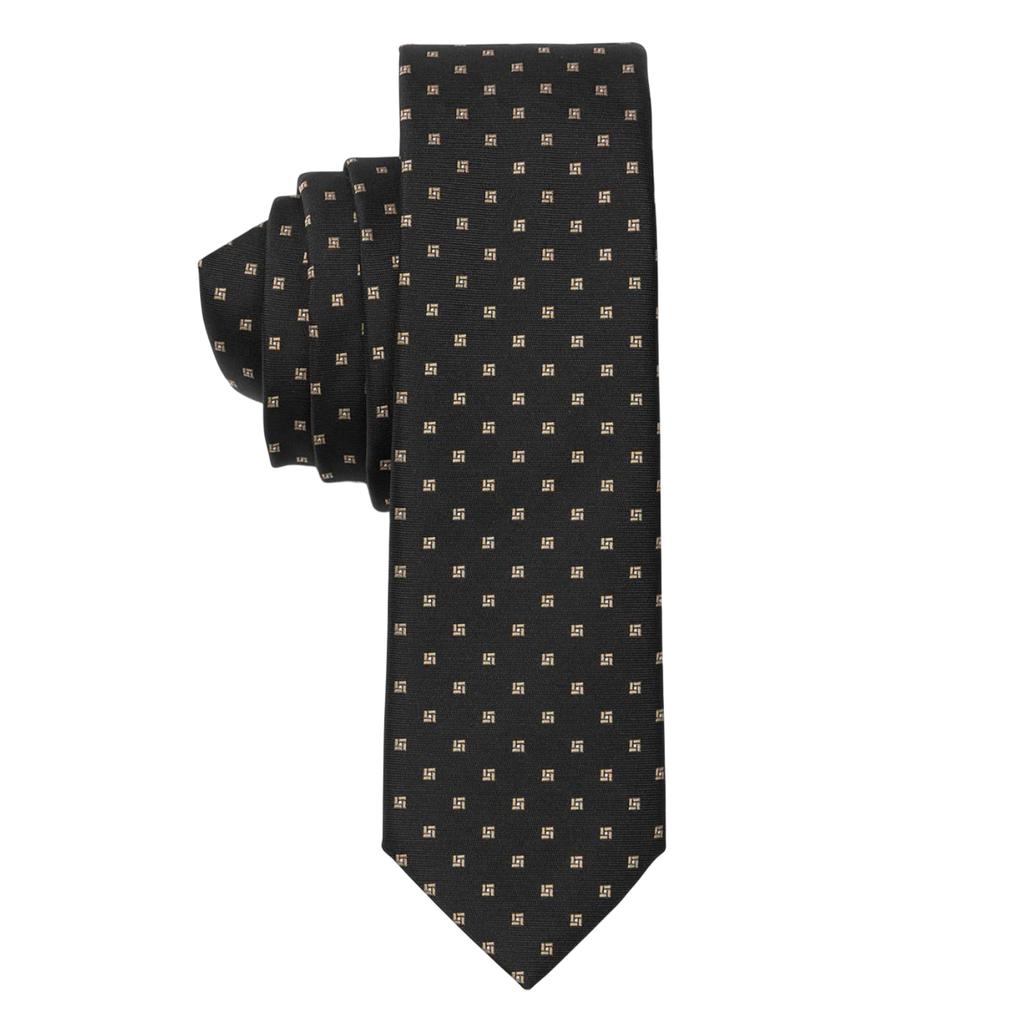 Krawat jedwabny z nadrukiem na całej powierzchni Boss