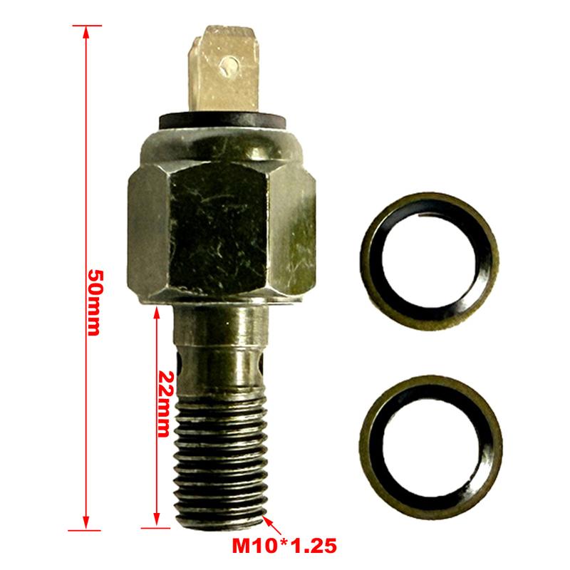

Motorcycles Off-Road ATV Hydraulic Brake Light Switch Banjo Bolt M10x1.25 Pitch Universal For Yamaha Harley Honda Suzuki