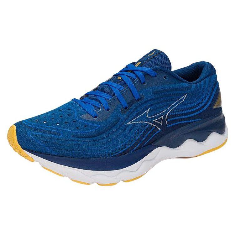 Mizuno Wave Skyrise 4 Bequeme Stoßdämpfung Rutschfest Langlebig Low Top Laufschuhe Herren Laufschuhe Blau J1GC230903