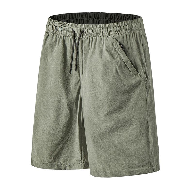 Men's Quick-Dry Ice Silk Shorts, Summer New Style, Loose-Fitting Casual Mid-Length Shorts, Trendy Sports Beach Shorts