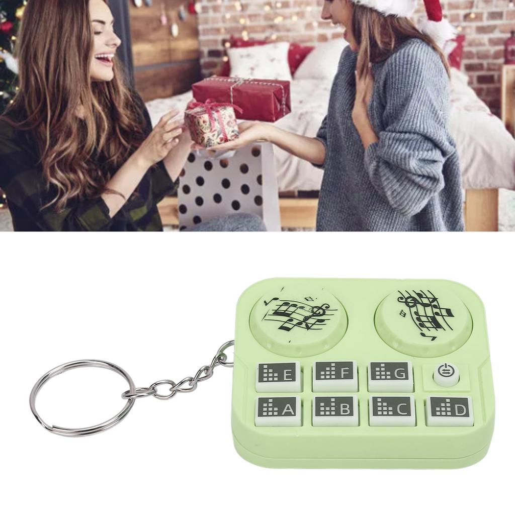 Keychain Colorful Lights DJ Disc Player Design Automatic Play and Self Press Mode Portable DJ Keyring