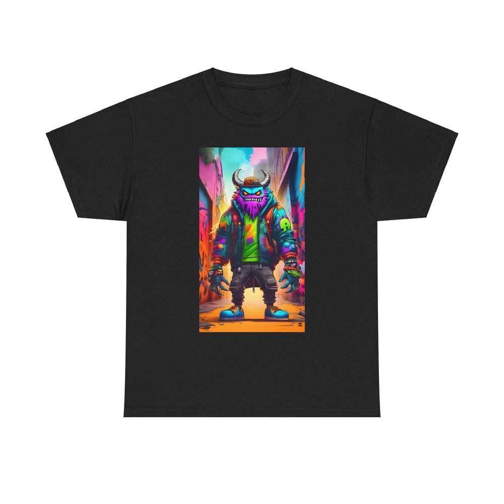 Street Monster Graphic T-Shirt Urban Streetwear Top Unisex Cotton