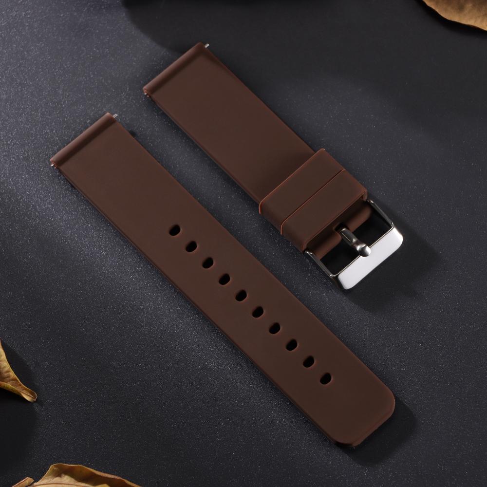 Silicone Watch Band 12mm 14mm 15mm 16mm 18mm 20mm 21mm 22mm 24mm Universal Bracelet Quick Release for Men Women Waterproof Strap