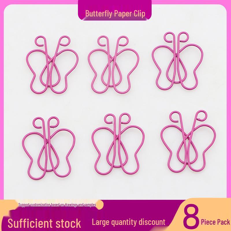 Creative Butterfly Paper Clips - Decorative Stationery Gift, Large Capacity