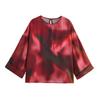 2025 Spring Women's Silk Satin Print Pullover - Versatile Long Sleeve Casual Shirt