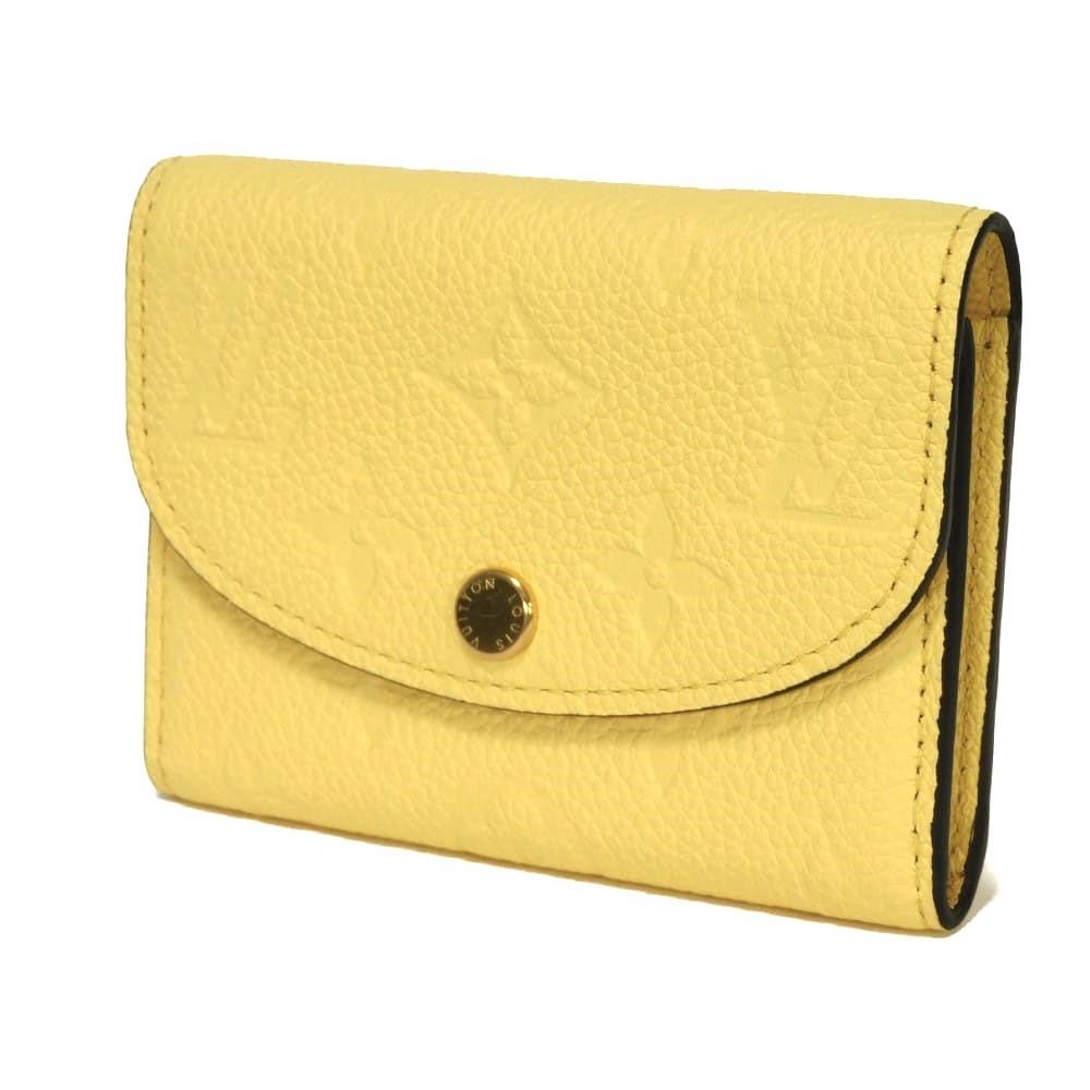 Used LV Porto Monnaie Rosalie M81974 7941 Bag with Flower Embossed LV Logo and RFID IC Chip. Unisex. from Japan