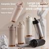 Large-capacity Ceramic Inner-container Insulated Cup - Outdoor Sports Portable Drinking Straw Coffee Cup - 25oz Water Bottle