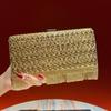 Hand-held Bag - High-end and Luxurious Floral Diamond-set Evening Bag - French-style Shiny Handbag Casually