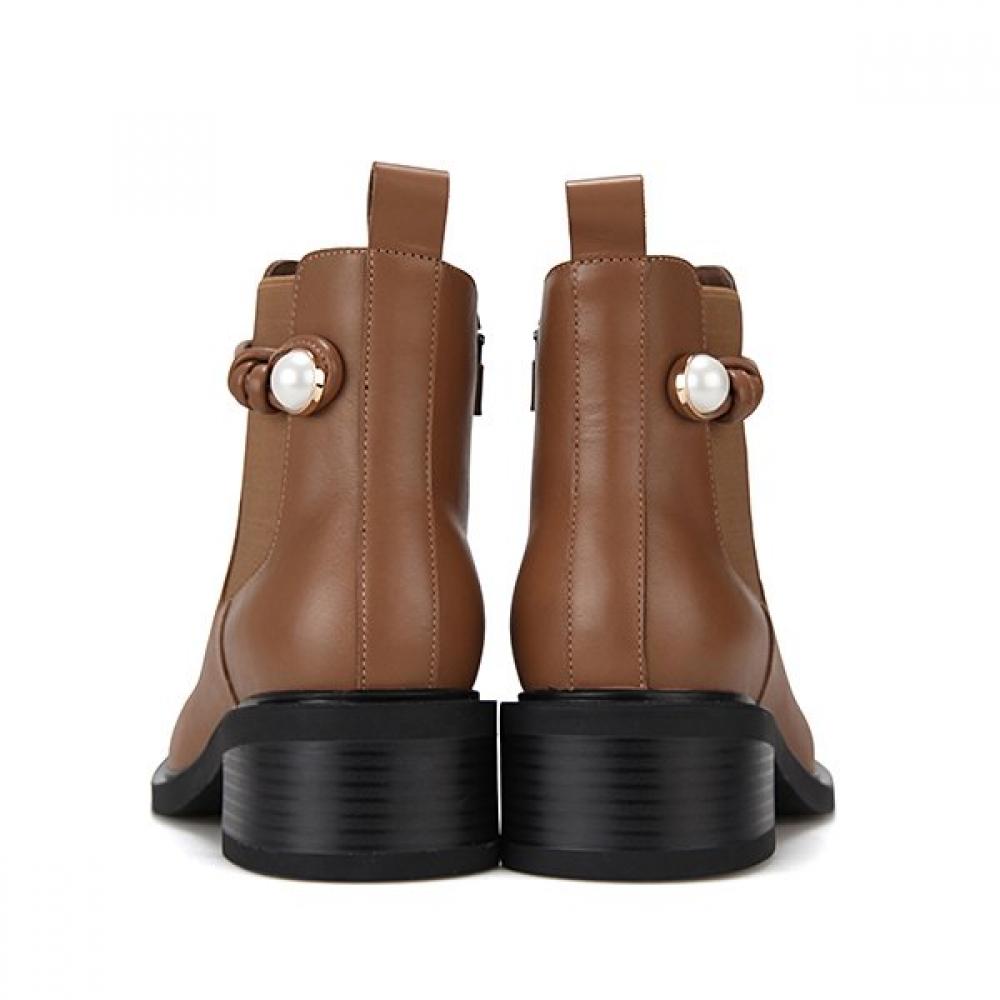 Barbara Leather Jewelry Pearl 5cm Ankle Boots Bbg863be