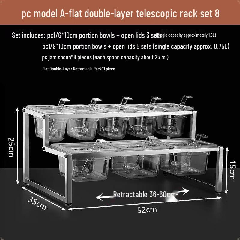 Handun 8-Compartment Acrylic Food Pan Set