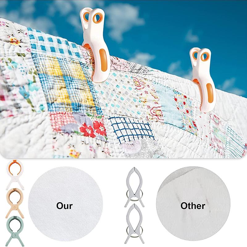 3-6Pcs Beach Towel Pegs Plastic Strong Windproof Clothes Pegs Laundry Tongs Towel Pegs for Hammock Towel Clip YFJ002