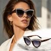 Vollrand Katzenauge Sonnenbrille Großer Rahmen Strassbesetzte Sonnenbrille Party-Kleidung