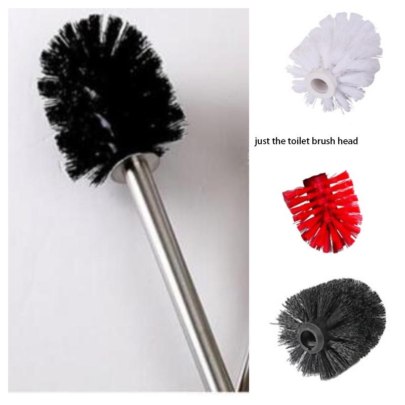 Replacement Wc Plastic Bathroom Cleaning Toilet Brush Head Holder Black White
