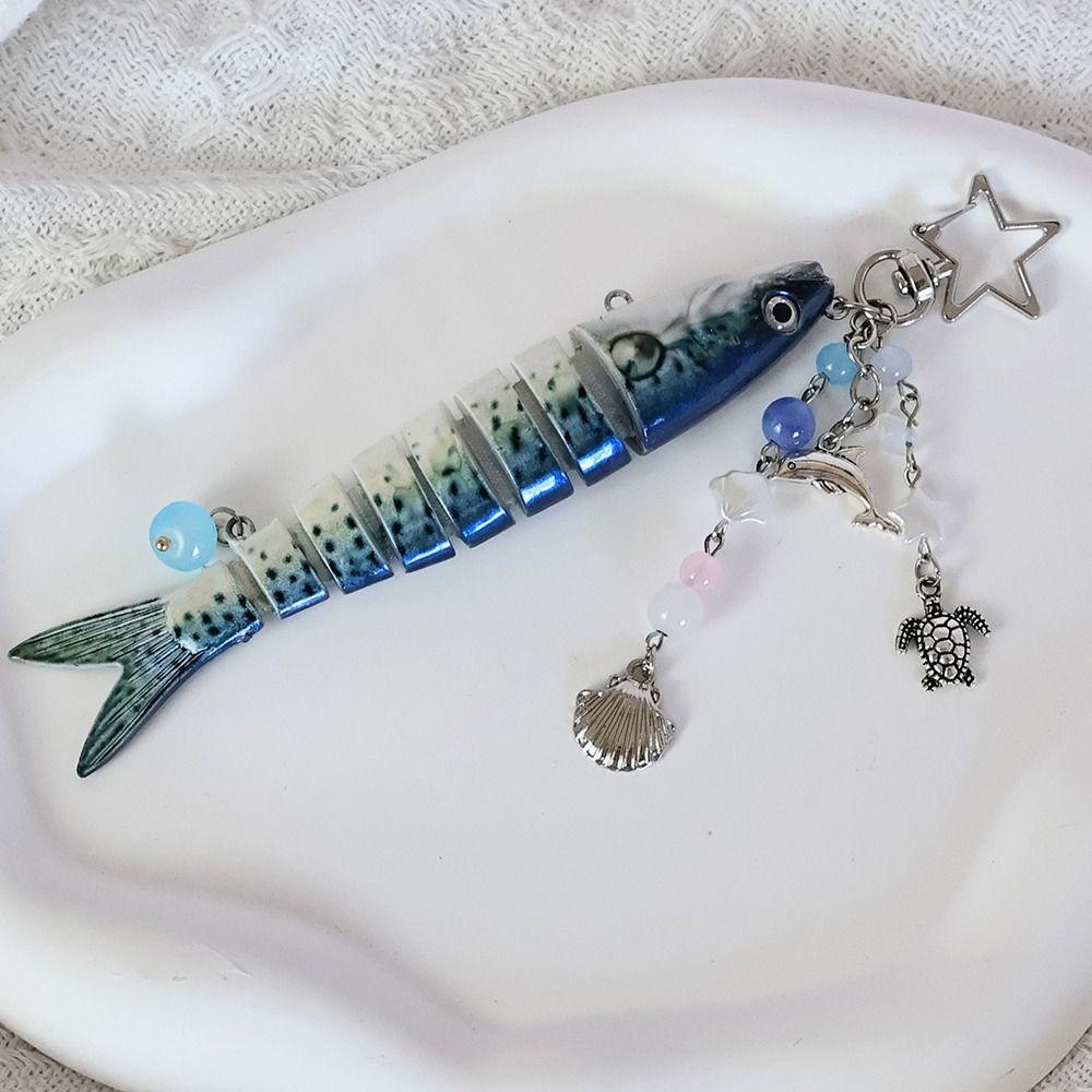 Plastik Fisch Schlüsselanhänger Simulation Rucksack Anhänger Kreativer Schlüsselanhänger Anhänger Geschenke