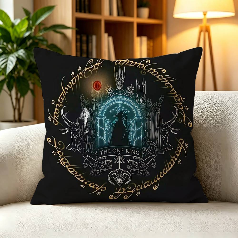 TThe Lord of the Rings LOTR Epic Fantasy Movie Pillow Case Square DoubleSided Sofa Cushion Cover Bedroom Bedside Pillow