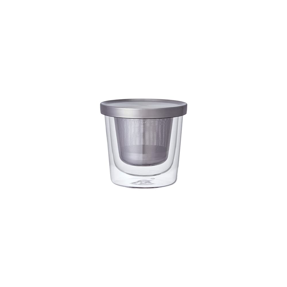 KINTO LT Cup with Strainer, 260ml, Heat-Resistant Glass, Gift, 21240