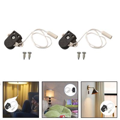 Side Action Switch 1.06'' X 0.43'' X 0.59'' Pull Switch Stable Operation Two-hole Plate Design Compact Design Lighting Fixtures