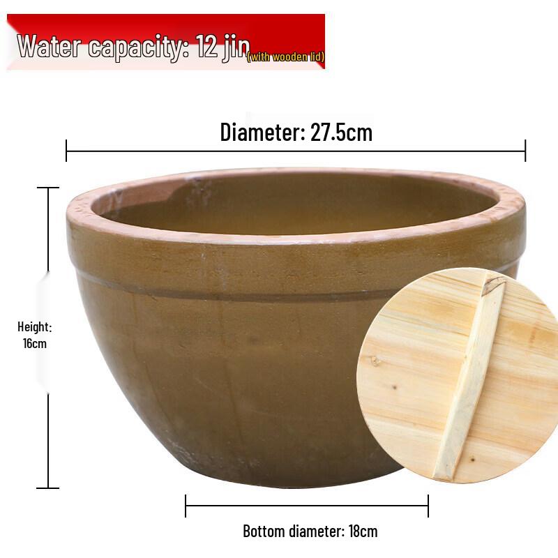 Traditional Ceramic Rice Wine Fermentation Jar