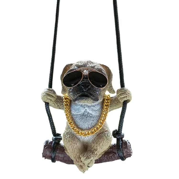 

Cute Dog Car Rearview Mirror Ornaments Pendant Keychain Backpack Accessories 1