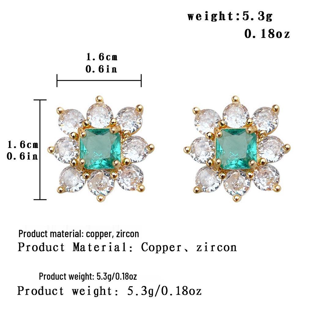 Stylish Colorful Zircon Flower S925 Silver Earrings - Luxury Fashion Jewelry