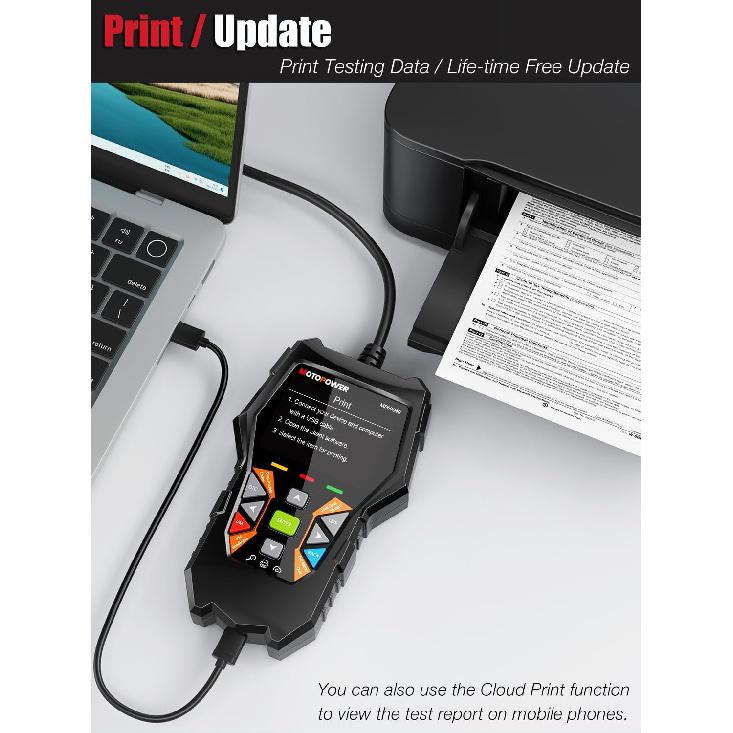 MOTOPOWER MP69040 Car OBD2 Scanner Check Engine Fault Code Reader Diagnostic Scan Tool, Black