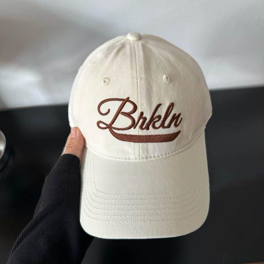 American Encore Red  White  Wide Brim  Face Small Baseball Hat for Women  Big Head  Baseball Cap Cotton