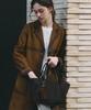 DEMERIEL Arco Shopper Bag Medium Suede Choco Brown