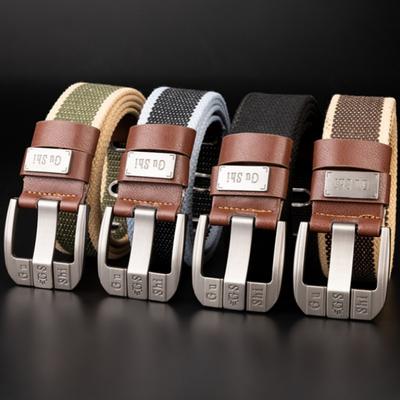 Canvasgürtel Unisex Trendy Overalls Junge Leute Dornschließe Gürtel Damen Koreanischer Stil Persönlichkeit Gürtel