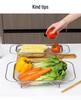 Telescopic Kitchen Sink Vegetable Washing Basin & Multi-purpose Drain Rack for Tableware