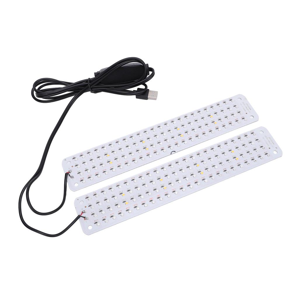 LED Plant Grow Lamp 5V Memory Timer Function 3000K Dimmable 2 Heads Red Blue LED Light Plant