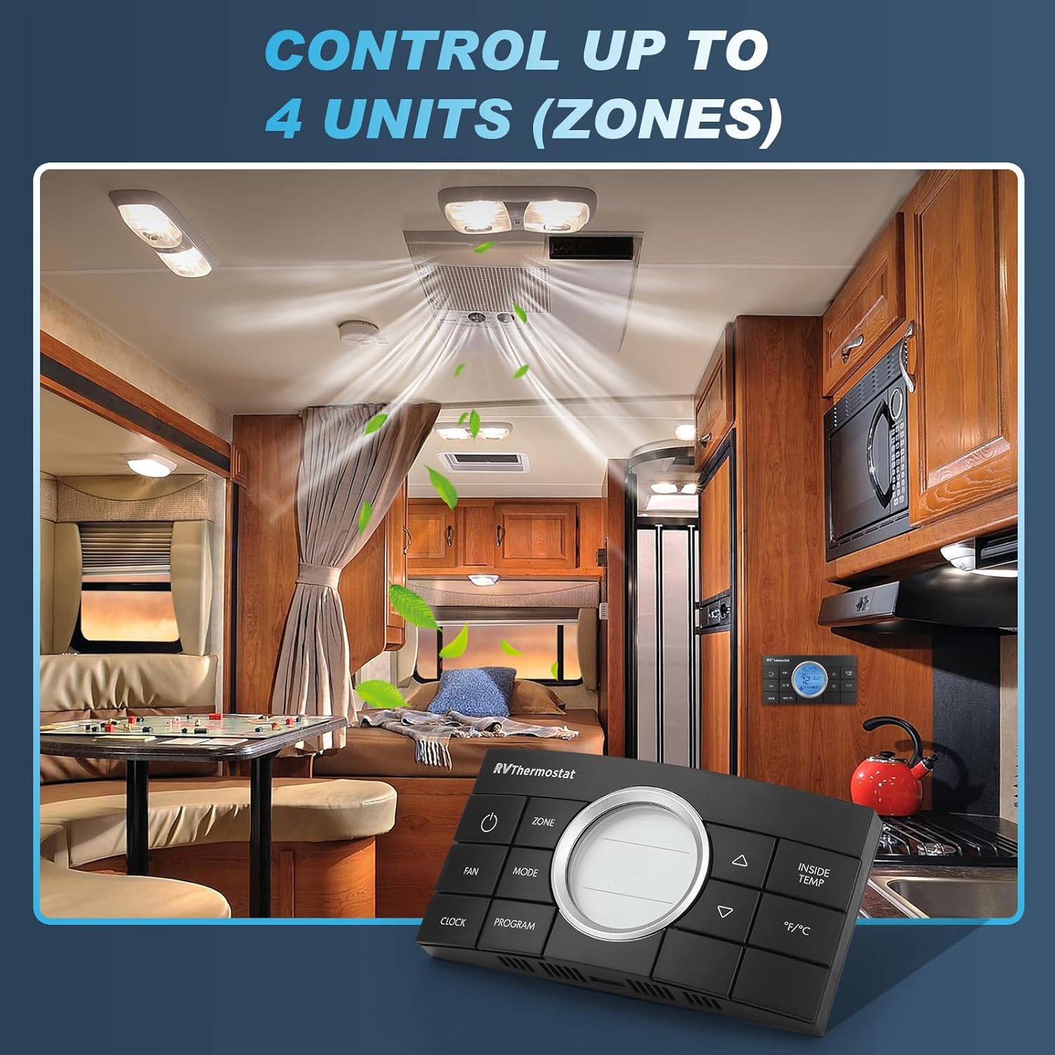 

Programmable RV Thermostat for Dometic AC Series 579 595 6308 520 5305 6218XX 6318XX 6403XX 5403XX | Multi-Zone Comfort Control Center 2 | OEM чёрный