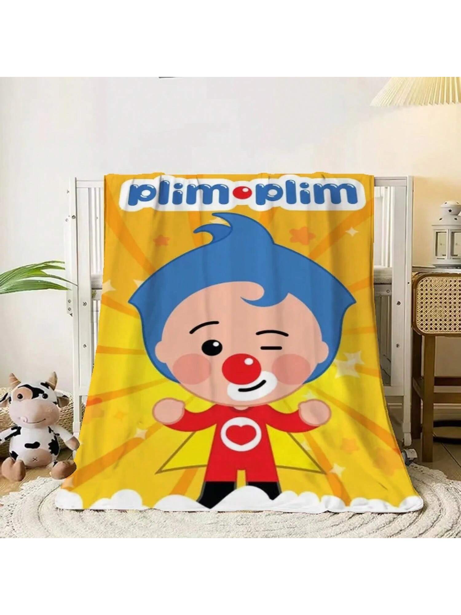 

Plim Plim Flannel Blanket Throw Blanket For Sofa Luxury Home Interior Home And Decoration Blankets & Throws Knitted Plaid 75X95CM сірий колір