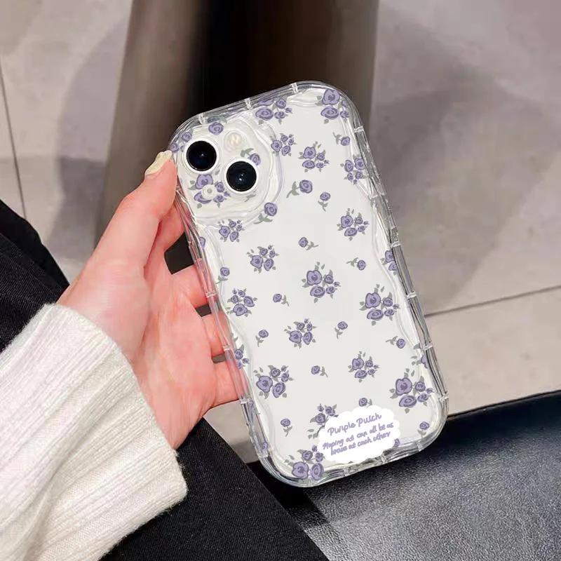 Case Cover For VIVO V50 V40 Lite Y39 Y17S Y36 Y28 Y19S Y22S V30 V29 Pro V30E V29E Y21 Y33T Y33S Y21S shell Flower Fruit Wavy