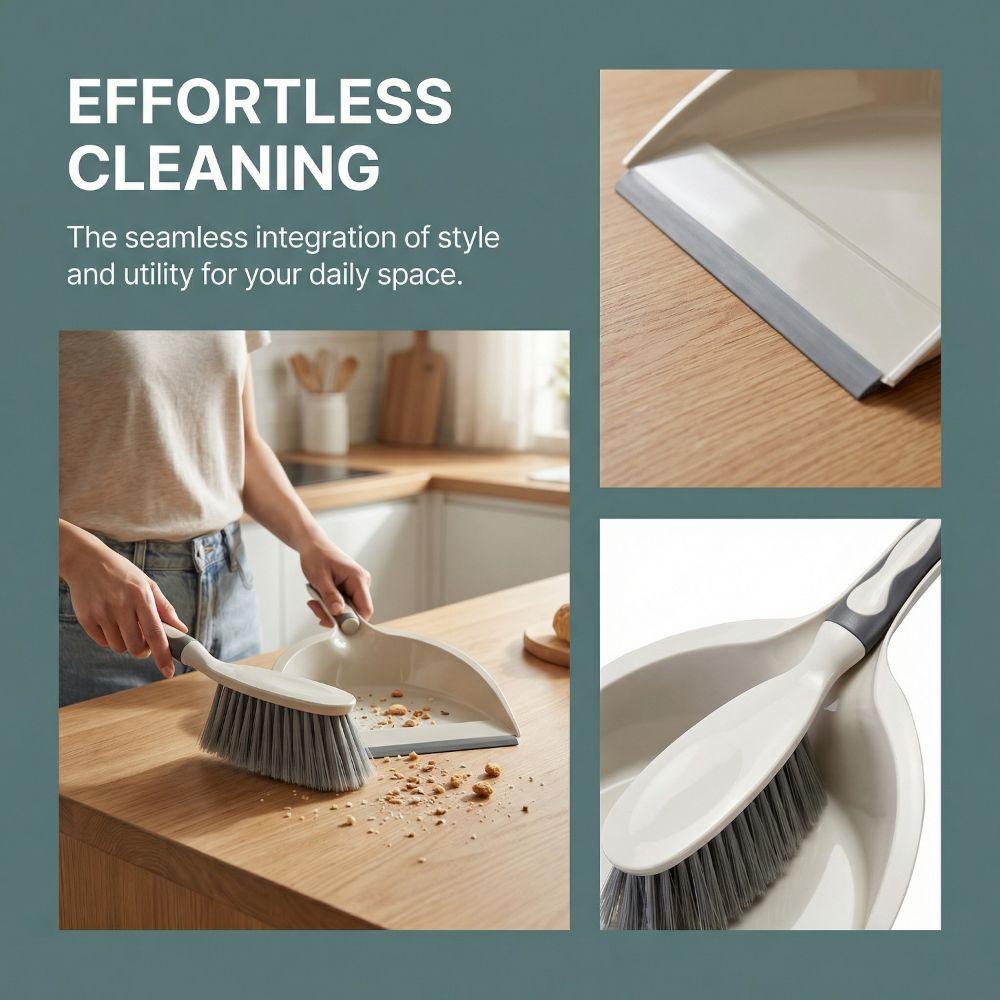 Handheld Mini Dustpan and Brush Set Compact Handheld Sweeping Brush  Keyboard Cleaning