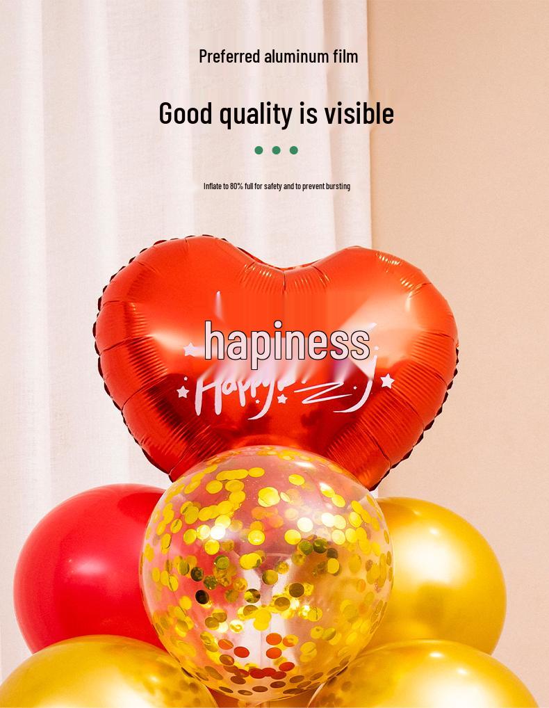 Luminous Floating Table Balloon Heart Decor for Birthday & Banquet