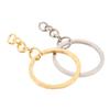 20 Pcs/lot 28mm Length Key Gold Silver Chains Key Ring Round Keychain