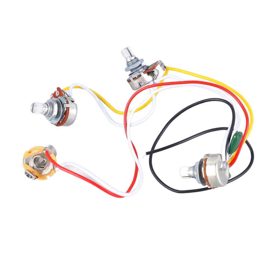 Bass Potentiometer Wiring Harness 500K Tone Volume Controller Instrument Accessory