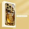 Kreatives Vergoldetes Kristall Gold Metallic Lackiertes Glas Handyhülle Für iPhone 17 16 15 14 13 12 11 Pro Max 15 14 Plus 17 Air 16E Hülle
