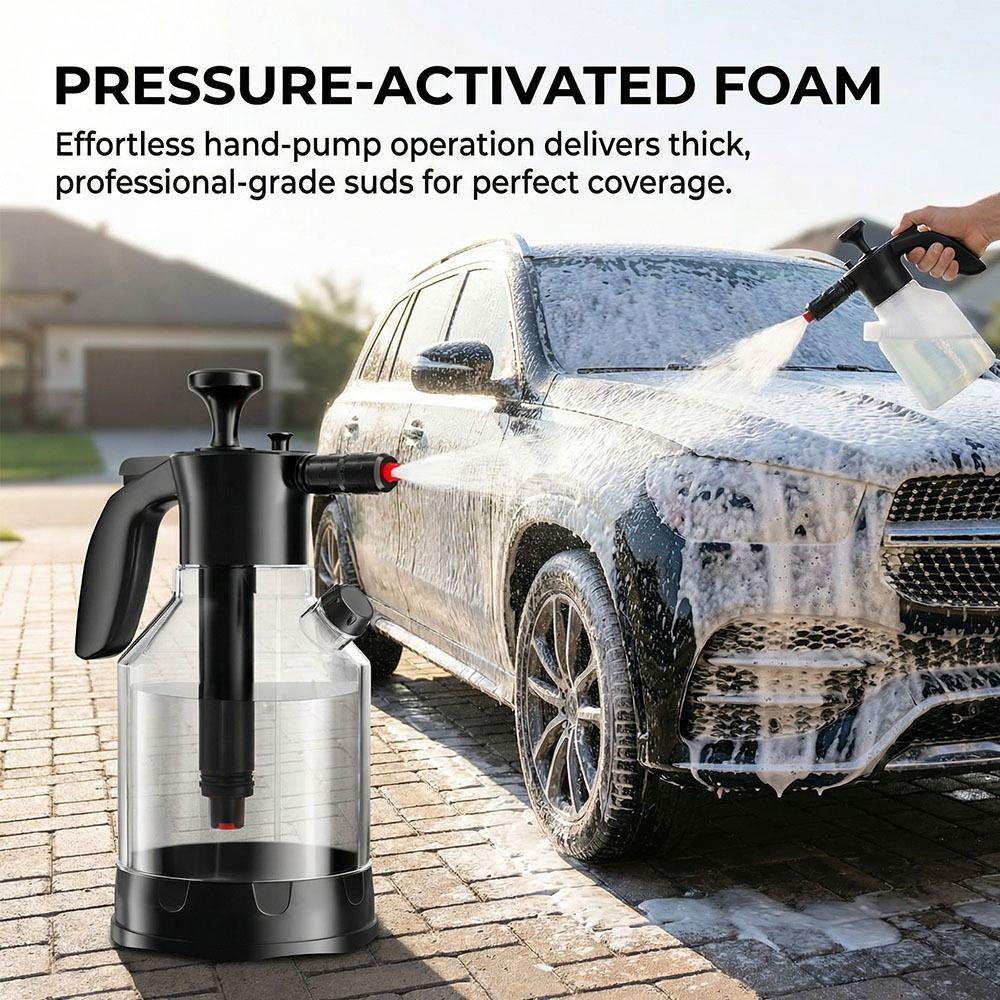 Side-Opening Lid Snow Foam 2L Capacity Pressure Spray Bottle Car Wash Sprayer  Floor Cleaning