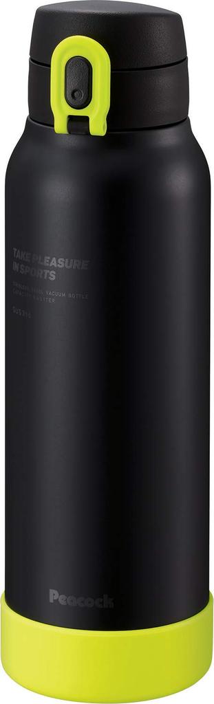 Thermos Industry Peacock Water Large Capacity Mug Hot Sports Drink Perfect for Club and Stainless Steel Black BY The-peacock (The-peacock) Bottle,